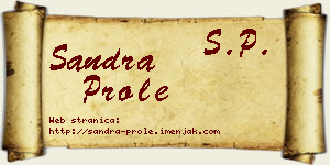 Sandra Prole vizit kartica